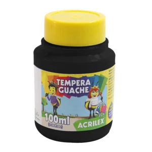 Fco Tempera 100ml Negro Acrilex
