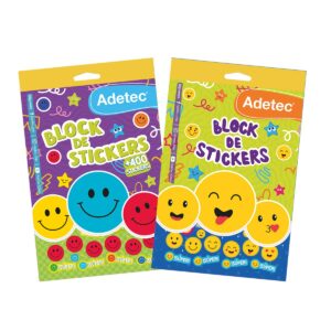 Block de Stickers Motivacionales Caritas Adetec