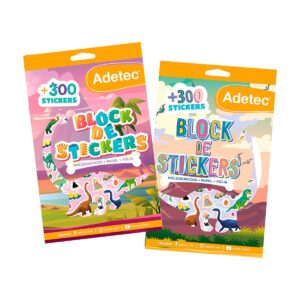 Block de Stickers Dinosaurios Adetec