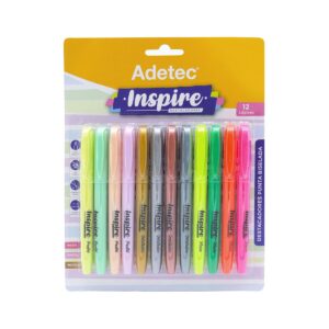 Set 12 Destacadores Inspire Adetec