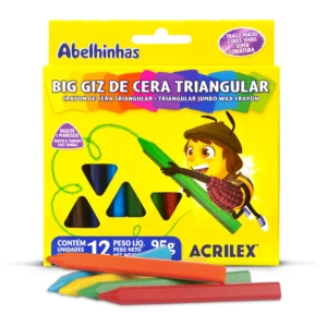 Est 12 Lápices de cera Triangular Acrilex