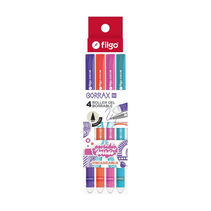 Set 4 Bolígrafos Borrax SE Colores Filgo